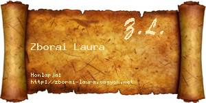 Zborai Laura névjegykártya